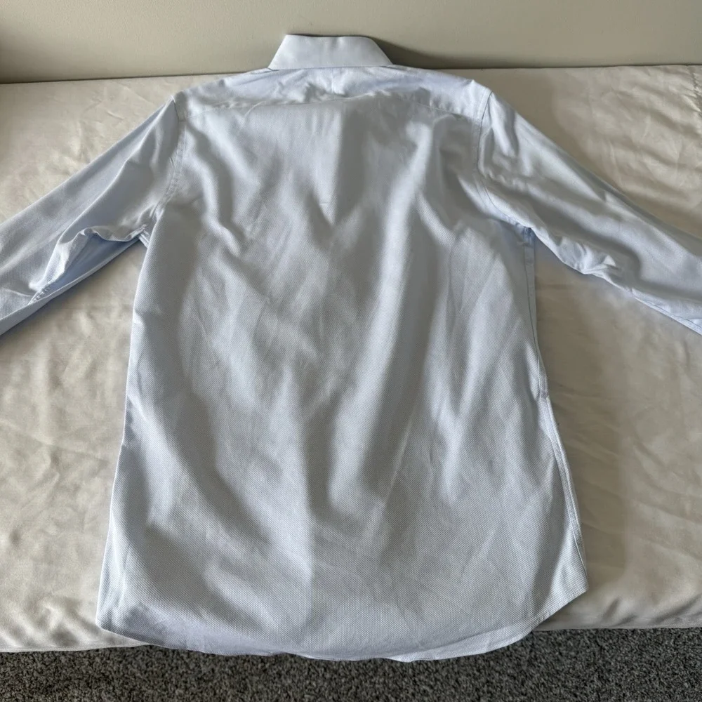 Suitsupply Egyptian Cotton Slim Fit Dress Shirt Mens 40-7 15 3/4L Formal Wedding